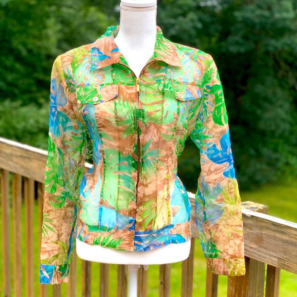 Sheer print jacket by ELCC size Medium